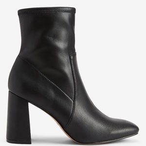 Block Heel Sock Booties